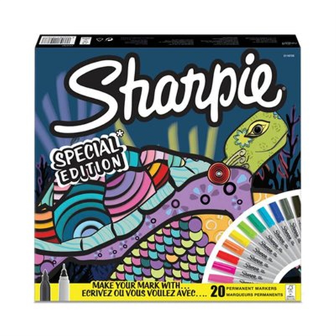 Sharpie Fine Permanent Markör Kaplumbağa 20Li (2115767) - 2