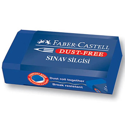 Faber-Castell Dust-Free Büyük Boy Mavi Sınav Silgisi (187212) - 1