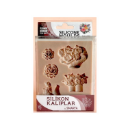 Smarta Sk1013067 Silikon Modelleme Hamuru Kalıbı Çiçek Buketi - SMARTA