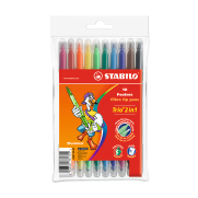 Stabilo 222 Trio 2İn1 Çift Uçlu Keçeli Kalem 10 Renk - STABİLO