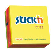 Stick'N 21012 Yapışkanlı Küpnot Kağıdı 76X76 400 Yaprak 5 Renk - 1