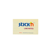 Stick'N 21055 Yapışkanlı Not Kağıdı 76X127 Çizgili 100 Yaprak Sarı - 1