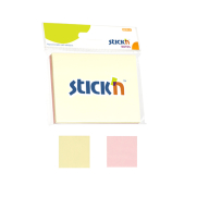 Stick'N 21094 Yapışkanlı Not Kağıdı 76X102 100 Yaprak Pastel 2 Renk - 1