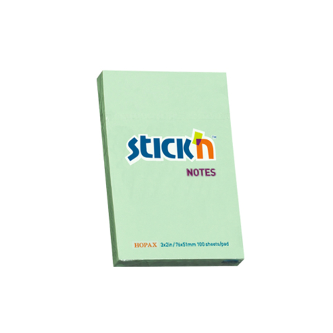 Stick'N 21147 Yapışkanlı Not Kağıdı 51X76 100 Yaprak Pastel Yeşil - 1