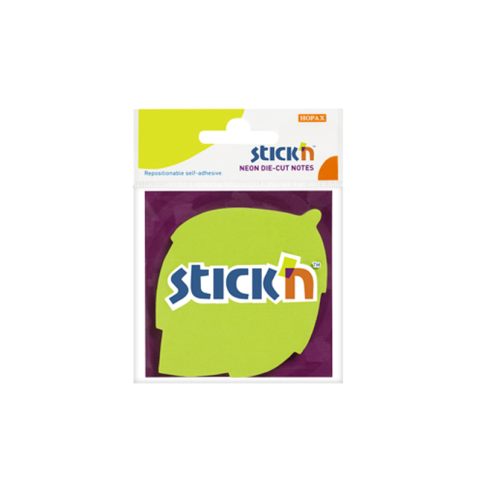 Stick'N 21180 Yapışkanlı Yaprak Not Kağıdı 70X70 50 Yaprak Yeşil - 1