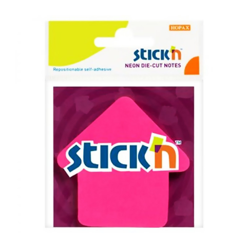 Stick'N 21181 Yapışkanlı Ok Not Kağıdı 70X70 50 Yaprak Pembe - 1