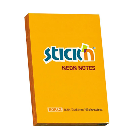 Stick'N 21390 Yapışkanlı Not Kağıdı 51X76 100 Yaprak Pastel Kavun - 1