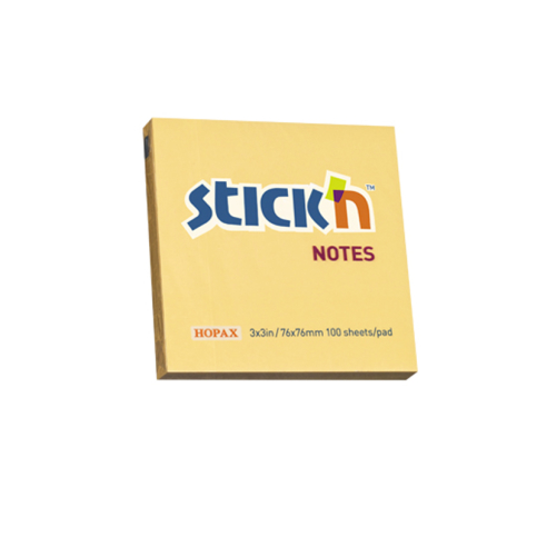 Stick'N 21391 Yapışkanlı Not Kağıdı 76X76 100 Yaprak Pastel Turuncu - 1