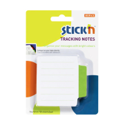 Stick'N 21486 Yapışkanlı Not Kağıdı 70X70 Çizgili Beyaz-Yeşil - STİCK'N