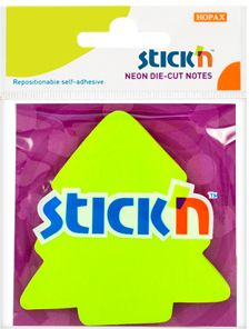 Stick'N 21591 Yapışkanlı Çam Ağacı Not Kağıdı 70X70 50 Yaprak - 1