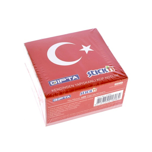 Stick'N 21606 Yapışkanlı Küpnot Kağıdı Türkiye 70X70 400 Yaprak - 1