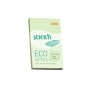 Stick'N 21744 Eco Yapışkanlı Not Kağıdı 51X76 100 Yaprak Pastel Yeşil - 1