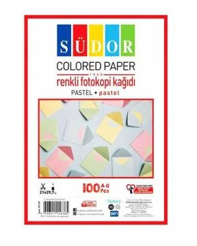 Südor Fk-05 Renkli Fotokopi Kağıdı Karışık Pastel 100Lü - 1