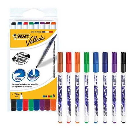 Bic 1721 Velleda Çocuk Beyaz Tahta Kalemi 8 Renk Blister (1199005728)(503767) - 1