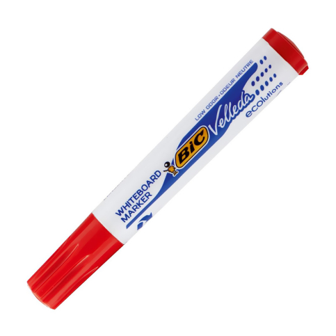 Bic 1701 Velleda Beyaz Tahta Kalemi Yuvarlak Uç Kırmızı (904939) - 1