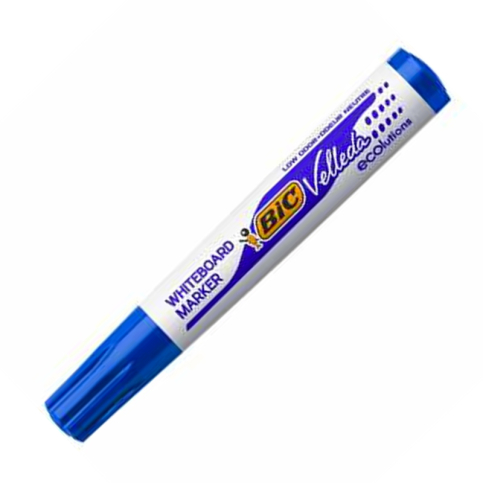 Bic 1701 Velleda Beyaz Tahta Kalemi Yuvarlak Uç Mavi (904938) - 1