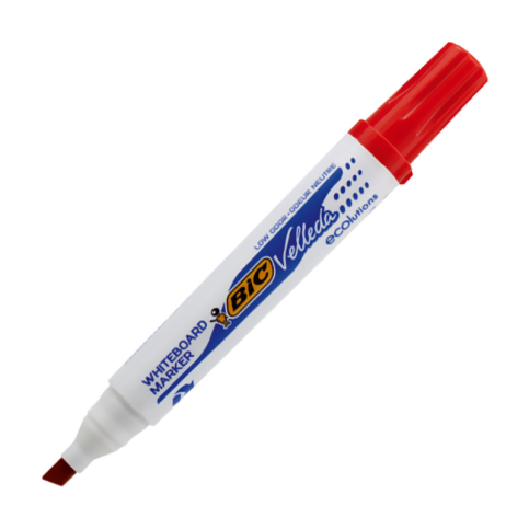 Bic 1751 Velleda Beyaz Tahta Kalemi Kesik Uç Kırmızı (904948) - 1