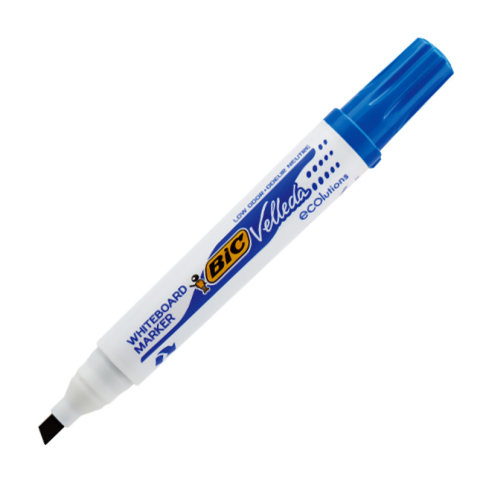 Bic 1751 Velleda Beyaz Tahta Kalemi Kesik Uç Mavi (904947) - 1