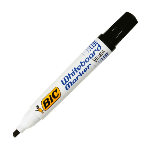 Bic 1751 Velleda Beyaz Tahta Kalemi Kesik Uç Siyah (904946) - 1