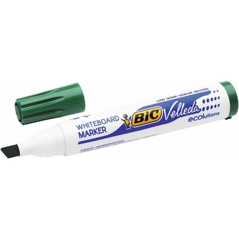 Bic 1751 Velleda Beyaz Tahta Kalemi Kesik Uç Yeşil (904949) - 1