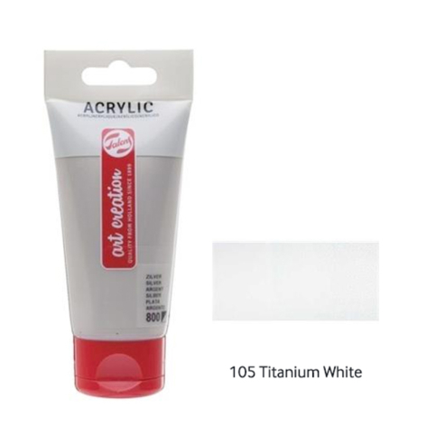 Talens Akrilik Boya 105 Titanium White 75Ml (Rt3511105M) - 1