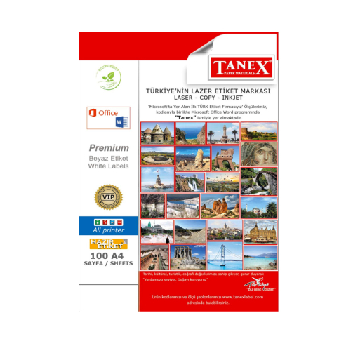 Tanex 2160 Laser Etiket 60Mm 12X100 1200 Adet - 1