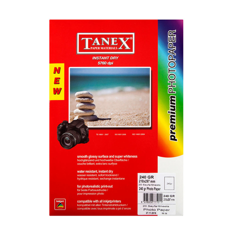 Tanex 240A4 020 Fotoğraf Kağıdı A4 20 Sayfa 240Gr - 1