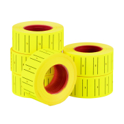 Tanex Fiyat Etiketi 12X21Mm Fosforlu Sarı 6Lı - TANEX