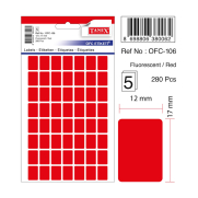 Tanex Ofc-106 Floresan Etiket Kırmızı Poşet - TANEX