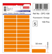 Tanex Ofc-109 Floresan Etiket Turuncu Poşet - TANEX