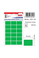 Tanex Ofc-116 Floresan Etiket Yeşil Poşet - TANEX