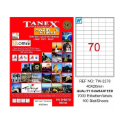 Tanex 2270 Laser Etiket 40X20Mm 70X100 7000 Adet - TANEX