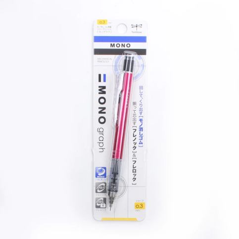 Tombow Mono Graph Versatil Kalem 03 Pembe Blister (131F-P) - 1