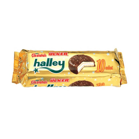 Ülker Halley Çikolata Kaplı Bisküvi 8X30Gr (186608) - 1