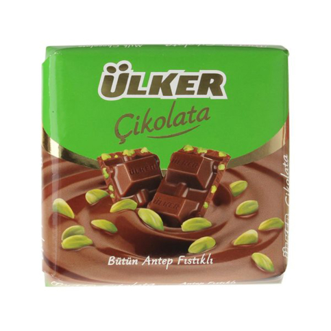 Ülker Antep Fıstıklı Kare Çikolata 65Gr (32302) (157604) - 1