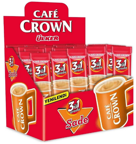 ÜLKER CAFE CROWN 3Ü1 SADE17,5gr 40LI - 1