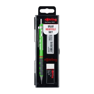 Rotring Tikky Versatil Kalem 05+Uç+Silgi Seti Koyu Yeşil (Kk07) - 1