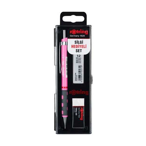 Rotring Tikky Versatil Kalem 05+Uç+Silgi Seti Neon Pembe (Kk07) - 1