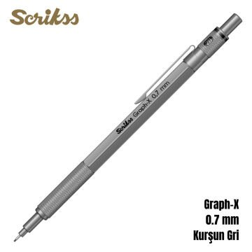 Scrikss Graph-X Metal Versatil Kalem 07 Koyu Gri - 1